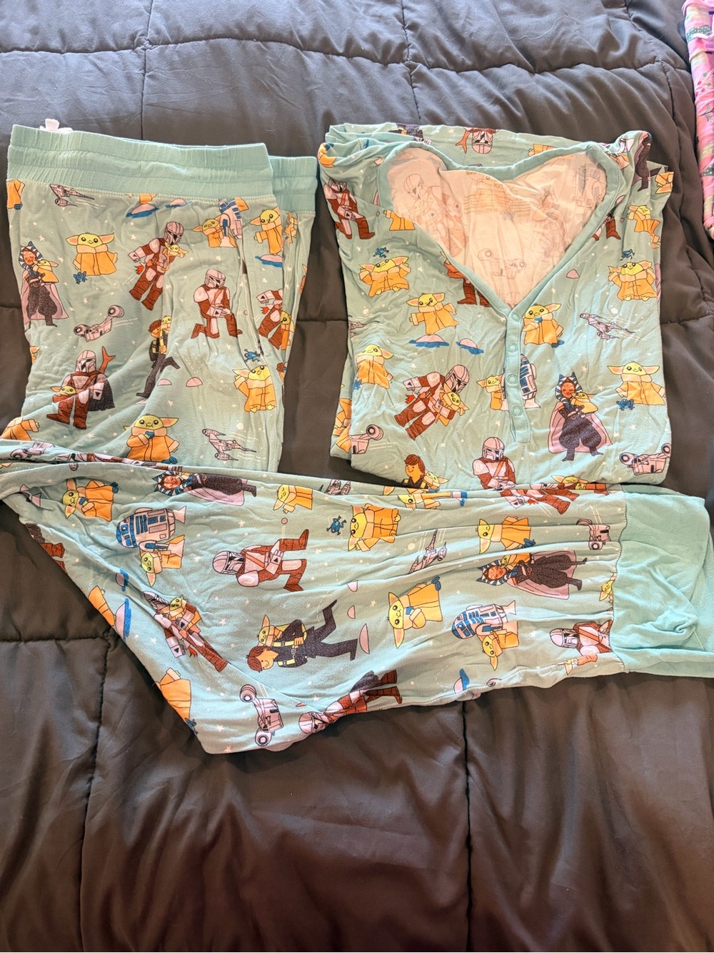 Little Sleepies Women’s Pajama Bundle-Mickey Christmas, Grogu, Mandalorian - Picture 7 of 7